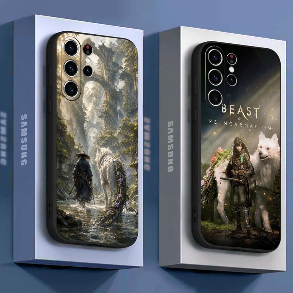 Samsung Galaxy S25 - カートゥーンクールな転生の獣柄スマホケース、サムスンギャラクシーS26 S25 S24 S23 S22 S21