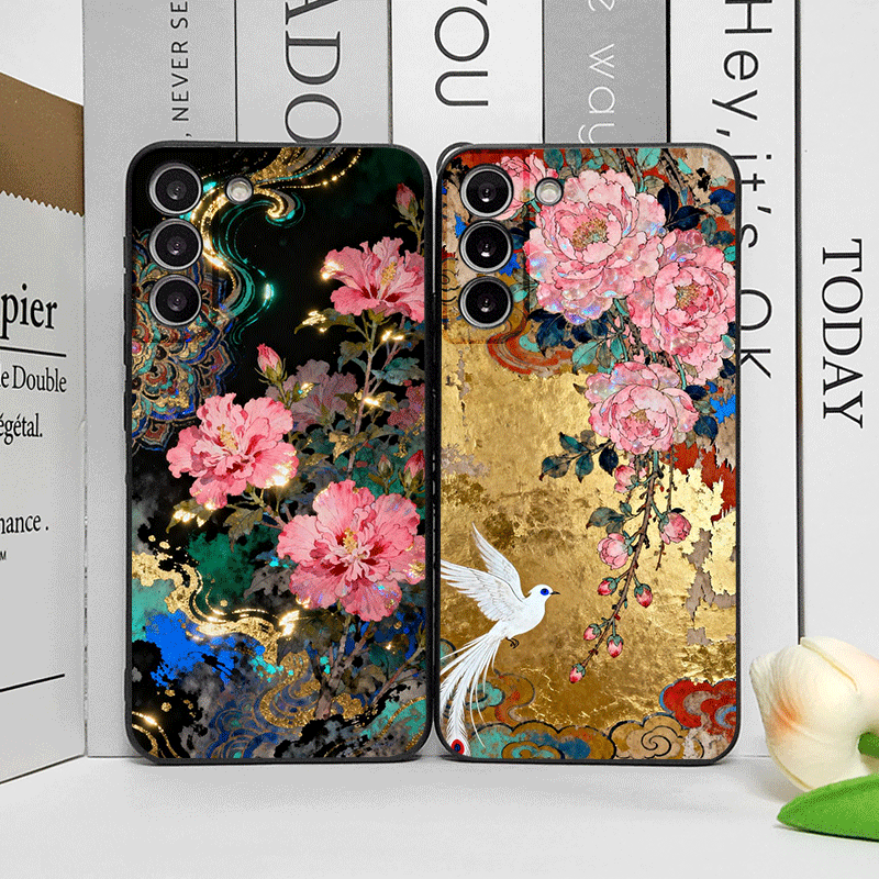 レトロな花柄ハイビスカス金墨画風スマホケース OPPO Re - Oppo Reno 12 のレビューと価格