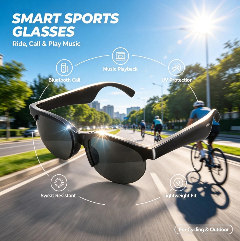 スマートオーディオサングラス ブルートゥース通話 AI翻訳  - Smart Glasses Lens のレビューと価格