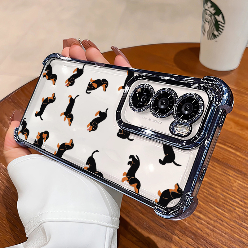 漫画ダックスフント柄のOPPO Reno 16 FS 15C - Oppo Reno 12 のレビューと価格